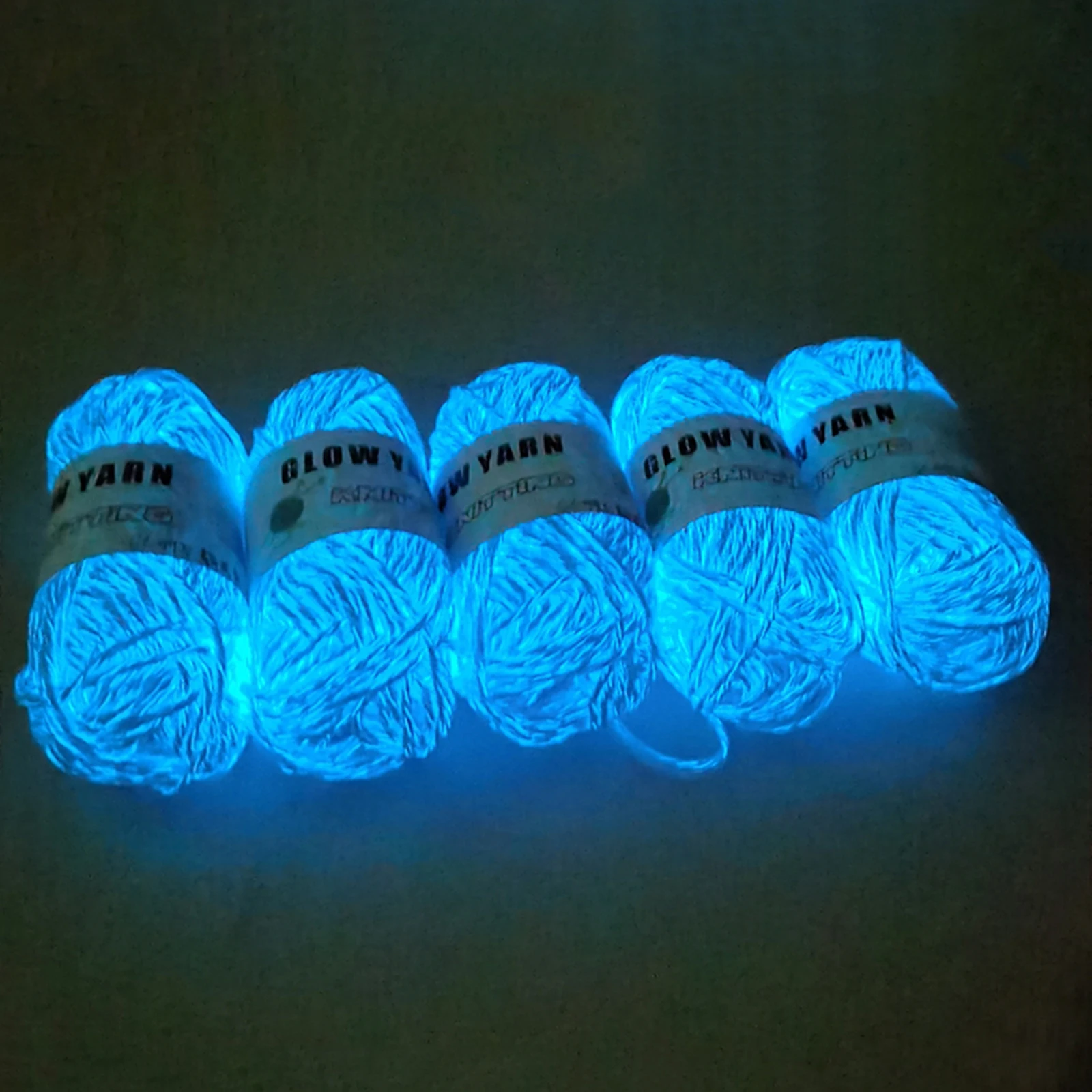 1pc 50g Yarn Glow in the Dark 100% Cotton Combed Yarn DIY Doll Glow Yarn Pure Cotton 2mm 45meters