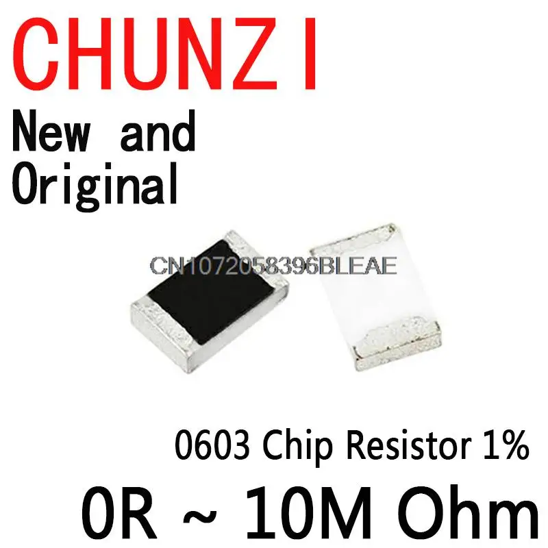 

100PCS SMD Resistor 1/10W 0 1 10 100 150 220 330 470 ohm 1K 2.2K 10K 100K 1M 0R 1R 10R 100R 150R 220R 330R 470R 0603 1% 0R ~ 10M