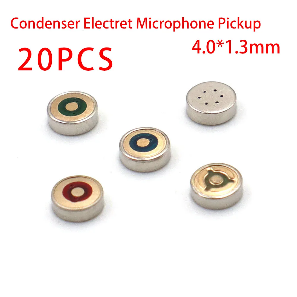 20PCS/LOT 4013 Microphone 4*1.3 MIC Condenser Electret Microphone Pickup 4x1.3mm MP3 Accessories