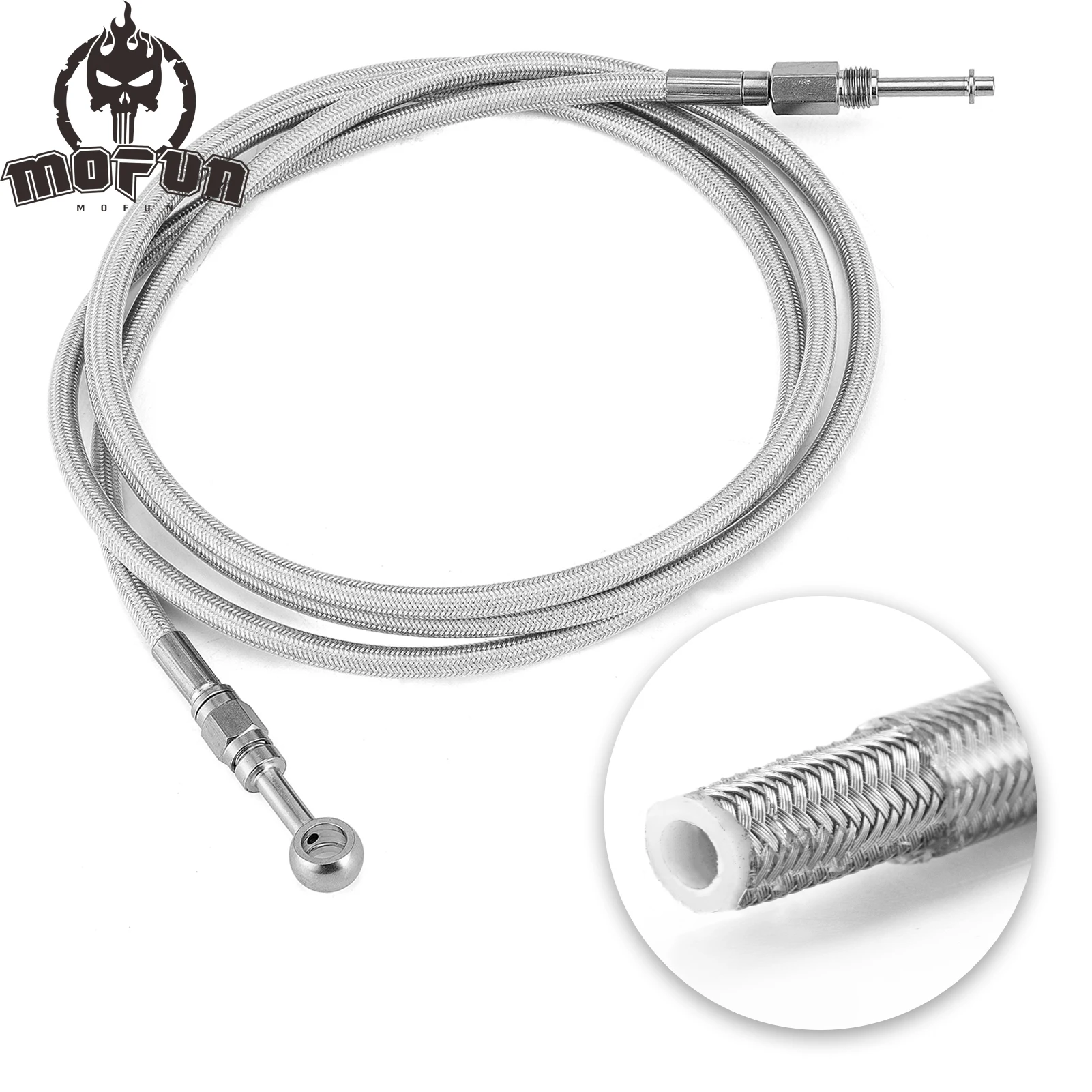 

Motorcycle Chrome Extended Length Stainless Steel Hydraulic Clutch Line for Harley CVO Touring Dyna Softail V-Rod 2007-2012