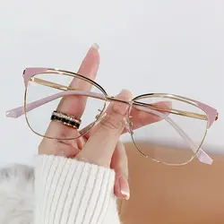 Blue Ray Blocking Anti-Blue Light Glasses Eye Protection Ultralight Computer Goggles Metal Optical Spectacle Eyeglass Men Women