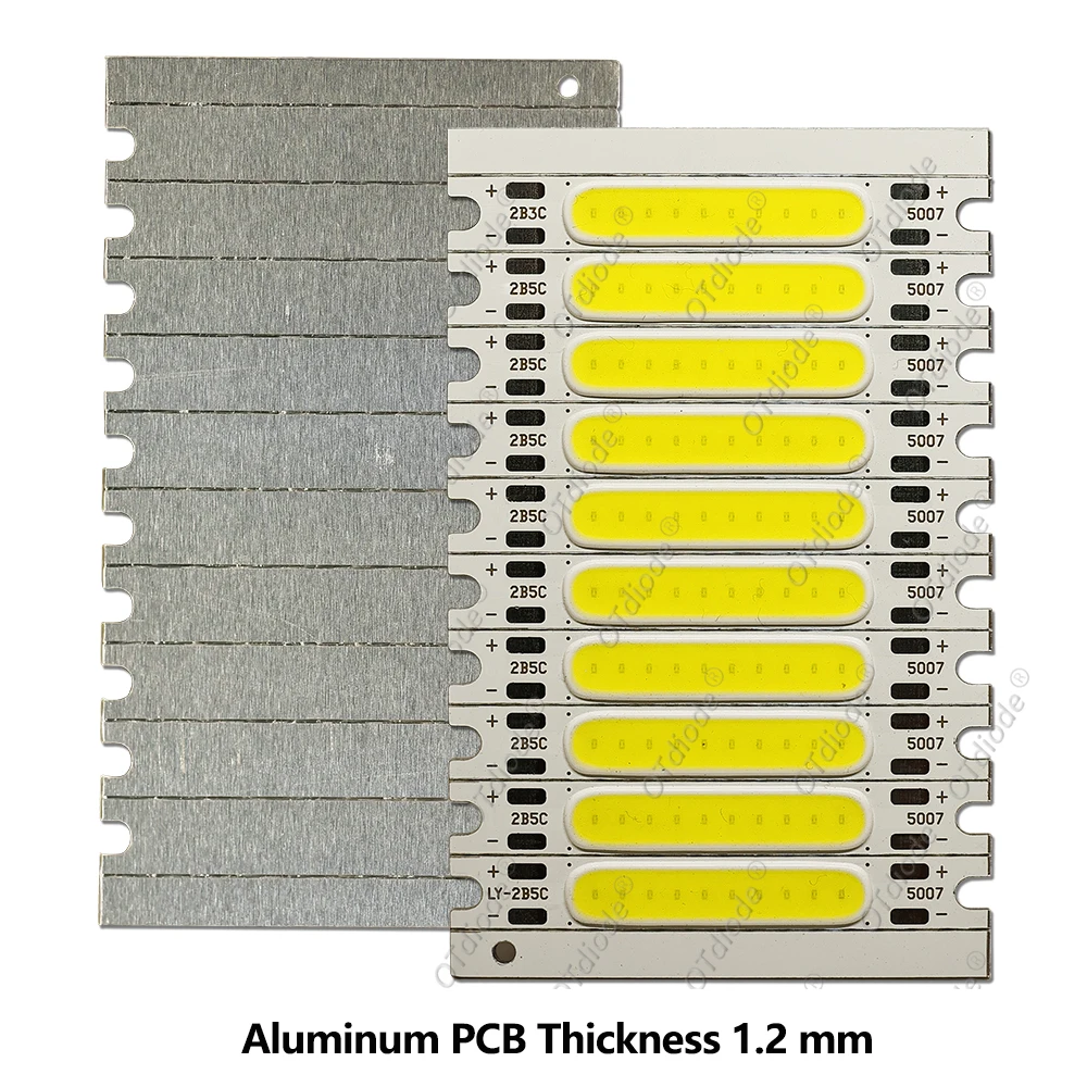 Imagem -02 - Cold And Warm White Led Light Chip Lanterna Lâmpadas de Parede Tubo Faça Você Mesmo 1w 3w 5w 300ma 3v 9v 12v 15v 17v 50x7 Milímetros 10 Peças