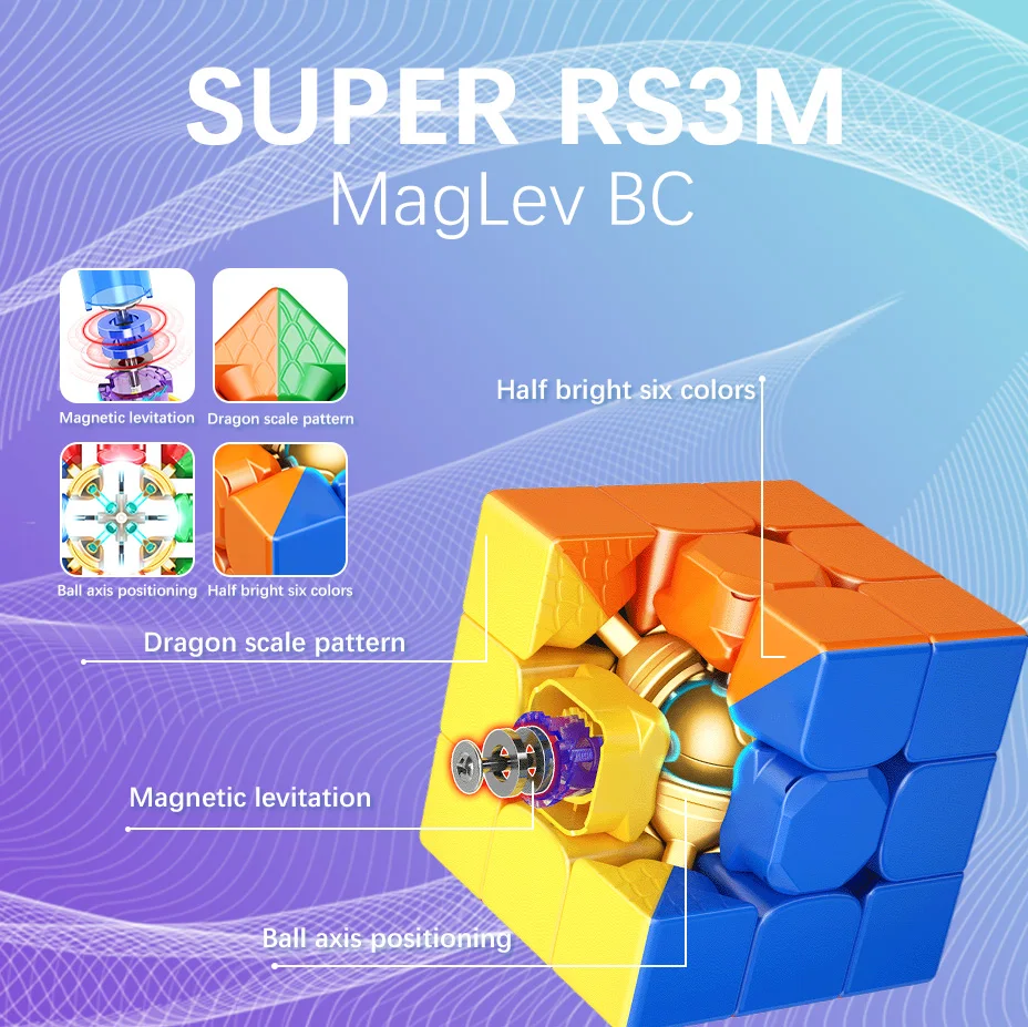 

MoYu Maglev Ball Core 3x3 Magnetic Magic Cube 2022 Super RS3M Professional 3x3x3 Speed Puzzle Children's Fidget Toy MF8830