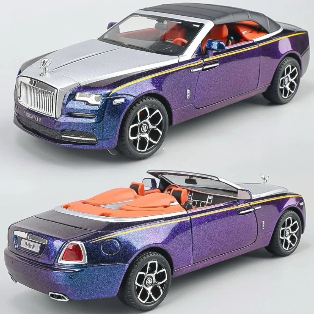1:24 Rolls Royce Dawn Phantom Model Samochodu Zabawka Symulacja Kabriolet Sportowy Dźwięk Światło Napęd Pull Back Kolekcjonerski