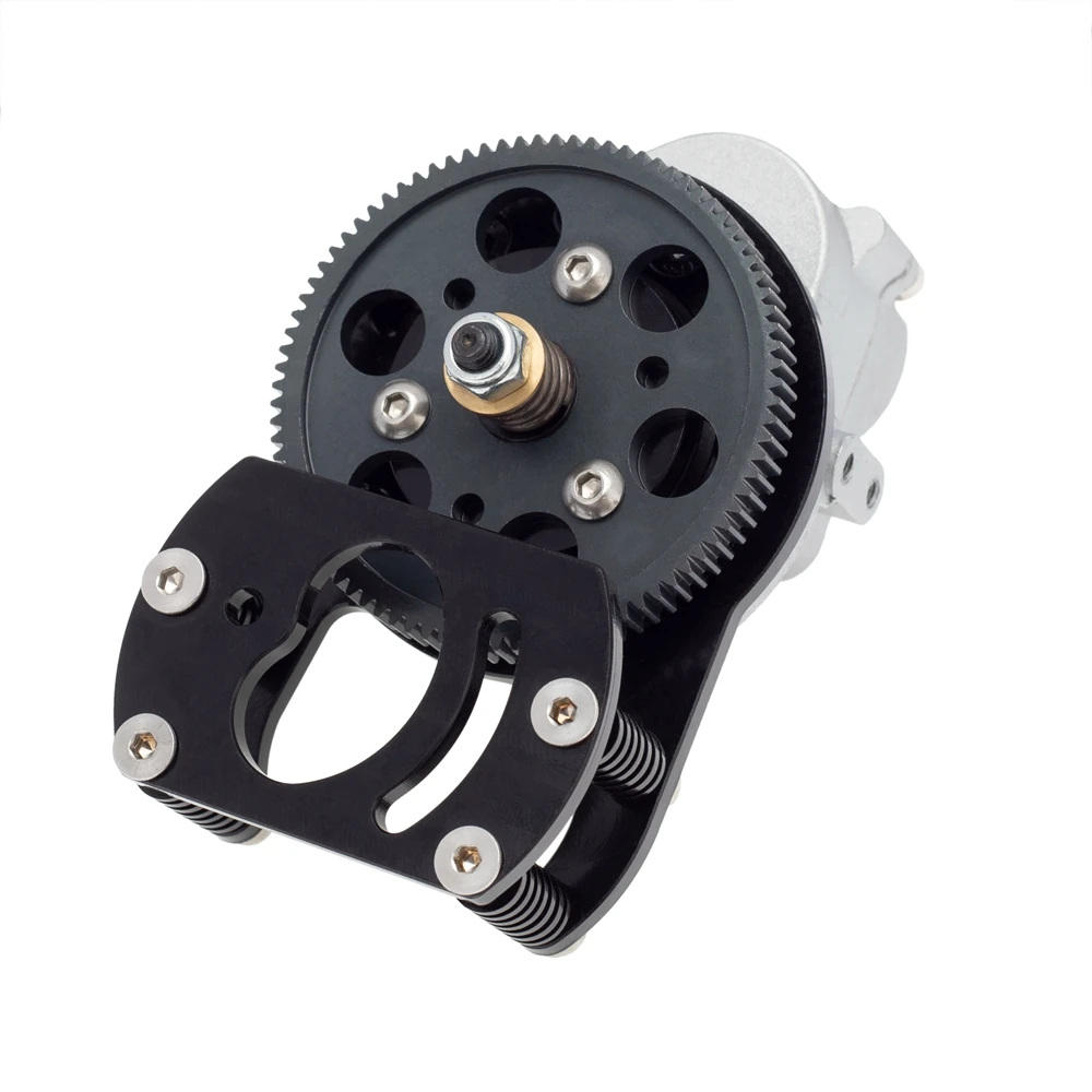 Metal R3 Single Speed Transmission Gearbox with Motor Gear Mount for 1/10 RC Crawler Car D90 II D110 Gelande 2,A