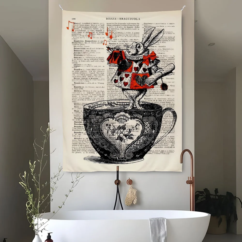 

A-Alice In Wonderland Tapestry Perfect For Home&Living Bedroom Decor Wall Art Backdrop Banner