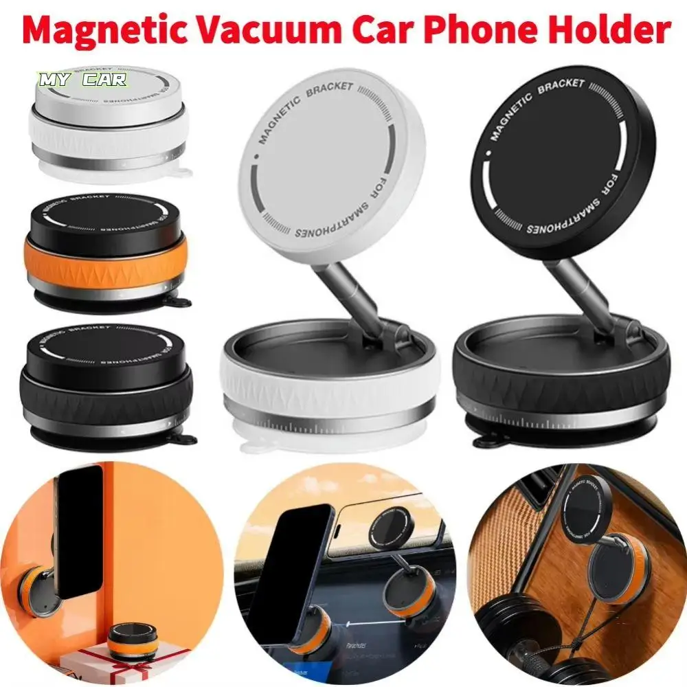 

Dual 180° Adjustable Angles Vacuum Suction Phone Holder Hands-Free Folding Folding Vacuum Suction Stand Easy Installation