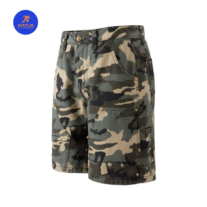 SVETLIN EU US Size Luxury Quality Active Casual Shorts European And American High Street Camouflage Work Shorts For Men