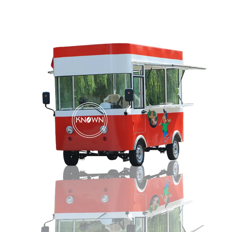 Mobiler elektrischer Fritteusen-Hot-Dreirad-Lebensmittelwagen mit vier Rädern für den europäischen Markt
