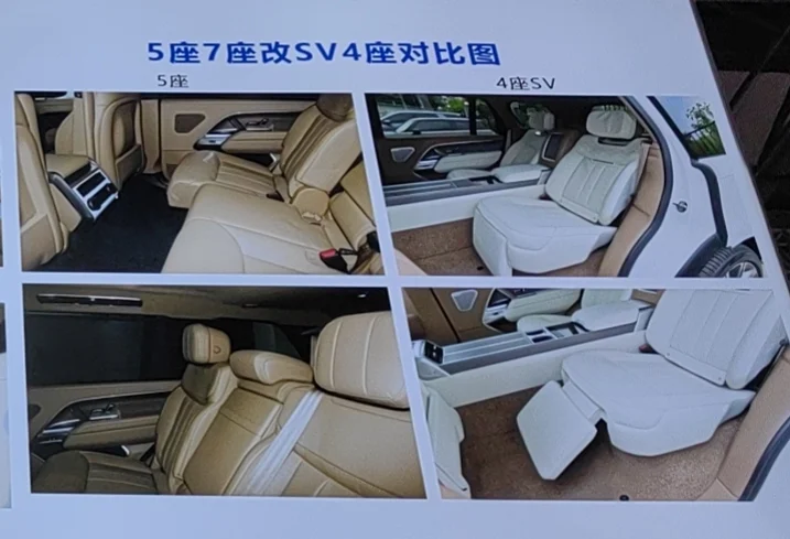 Assurance Seat Assembly Interior Cover Fit for Range Rover Sport Vogue 2023-2025 L460 L461 Interior Refit 7-Seat to 4- Seats