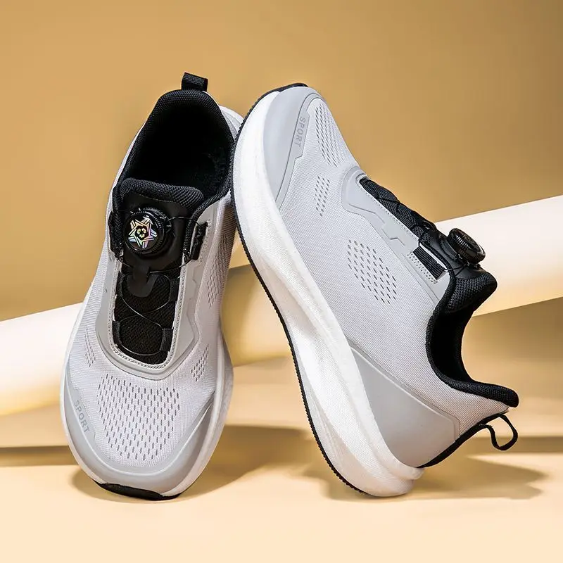 

Good Quality Walking Jogging Sneakers Couples Rotating Buckle Athletic Sneaker for Unisex Wide Feet Mens Womens Running Footwear