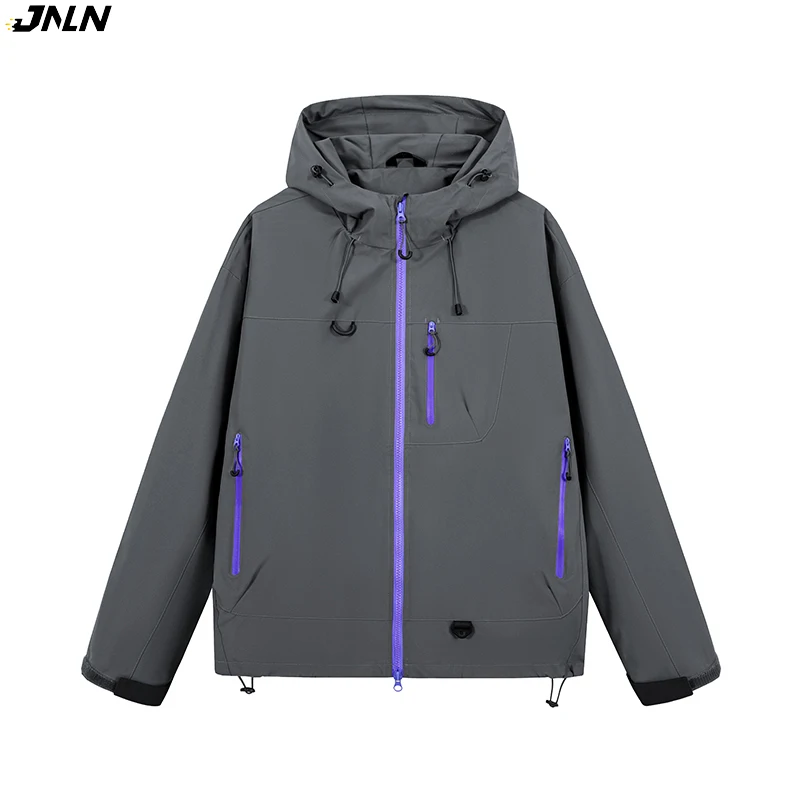 

JNLN Men's Women's Waterproof Hiking Jacket Trekking Camping Mountaineering Windbreaker Unisex Outdoor Sport Windproof Rain Coat