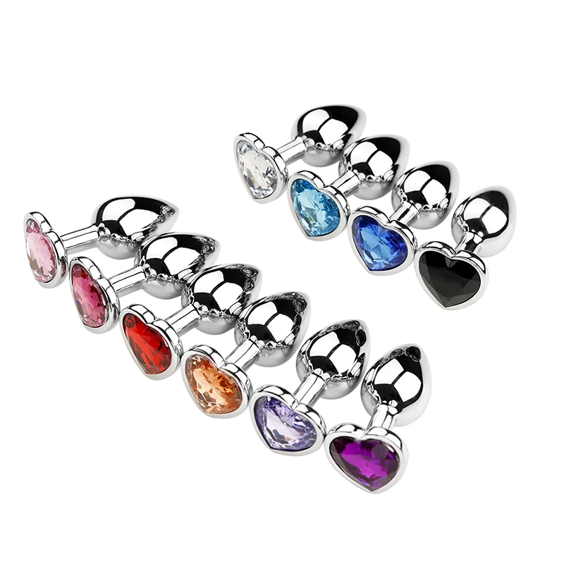 3 Size/set Metal Anal Plug Butt Plug Sex Toy Butt Toy For Women Men Couples Adult Game Masturbator Anal S/M/L Diamond Sex Shop