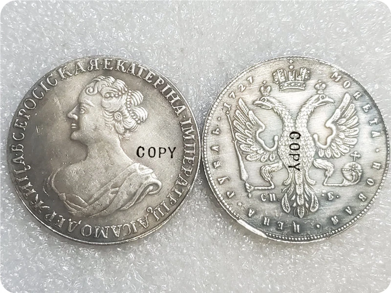 1727 روسيا 1 روبل كاثرين أنا نسخة عملة #2