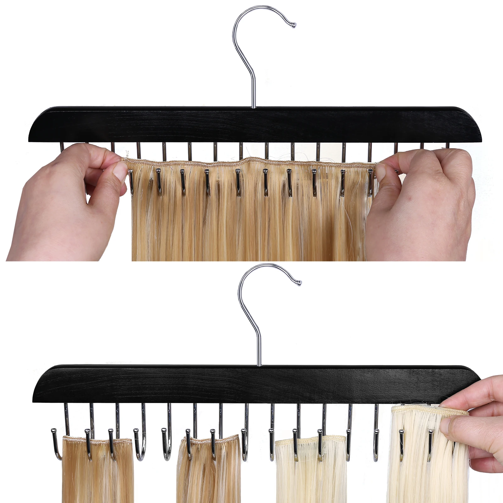 Suporte de extensão de cabelo cabide trança rack de cabelo ferramenta de estilo profissional para secagem multi-camada coloração estilo