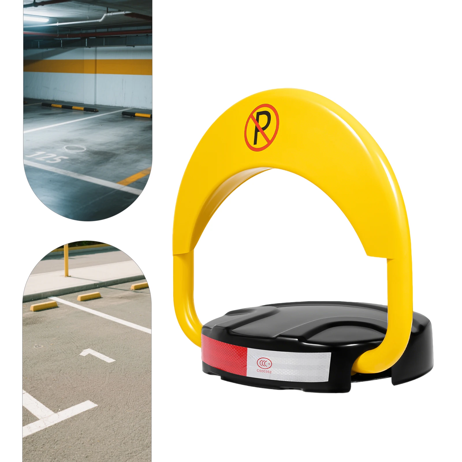 Remote Control Parking Lock Waterproof IP67 Auto Lift Security Post with Alarm & Reflective Strip for Private Car Space