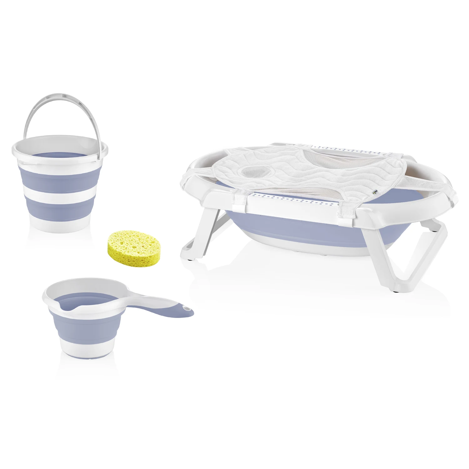 Blue Color Foldable Bathroom Set