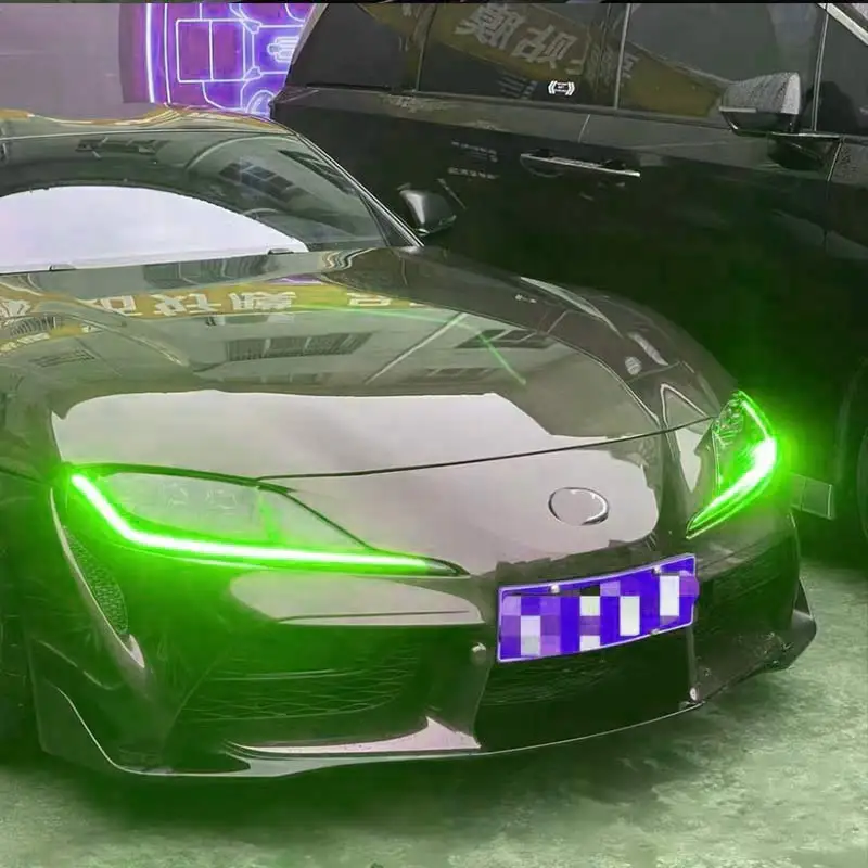 FOR Toyota GR Supra A90 A91 CSL Yellow RGB DRL Daytime Running Lights LED Panel Red, Blue, Lemon, Amber