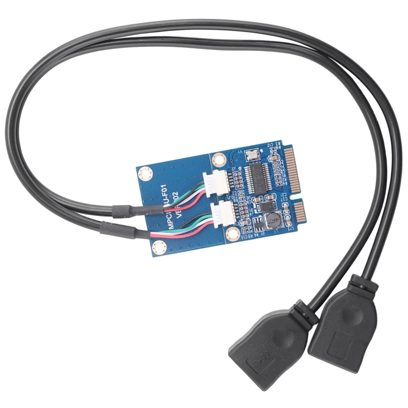 

Mini PCI-E To Dual-Port USB2.0 Adapter Card For Motherboard Or Notebook Expansion Card With MINI PCIE Interface