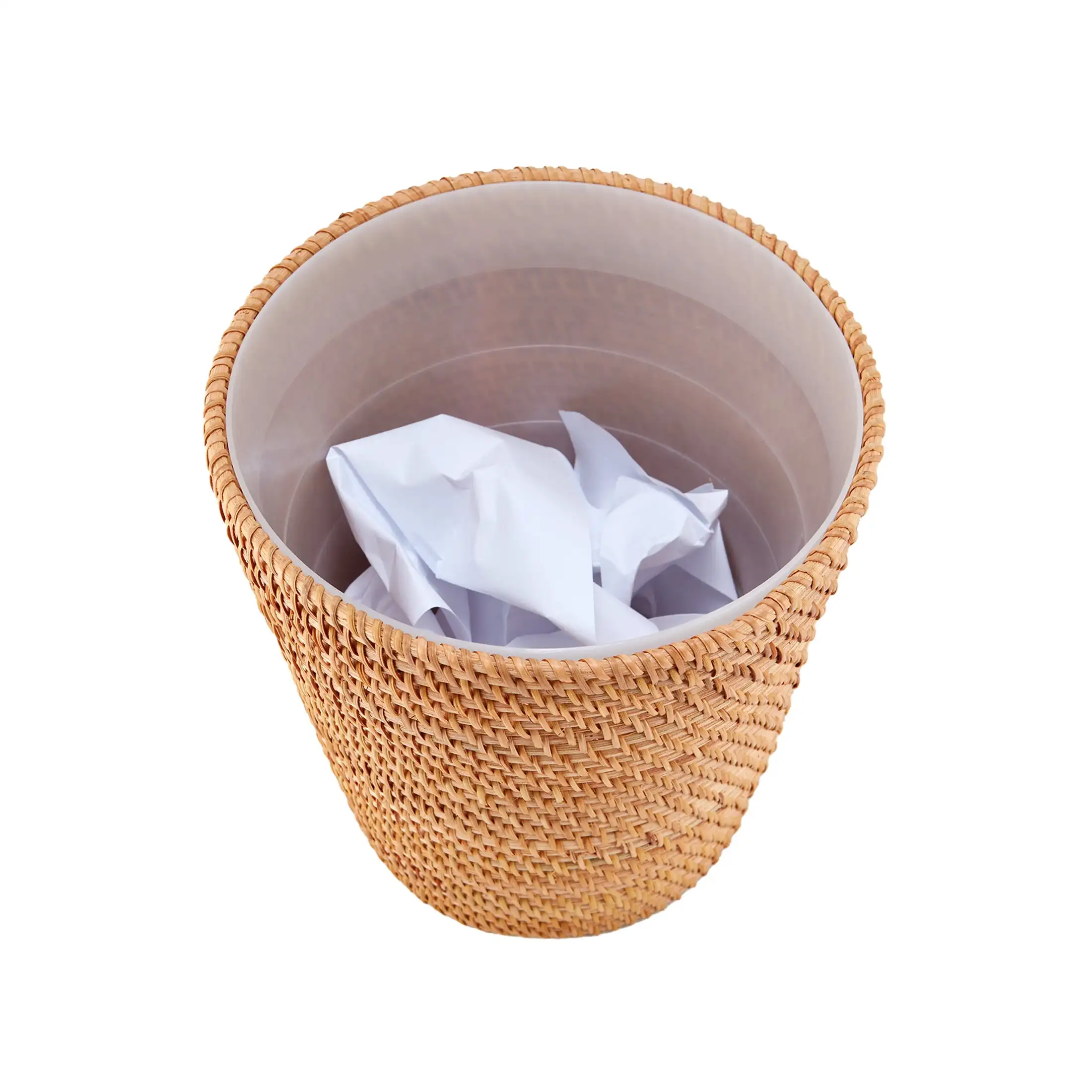 Rattan Bathroom Wastebasket - Image 4