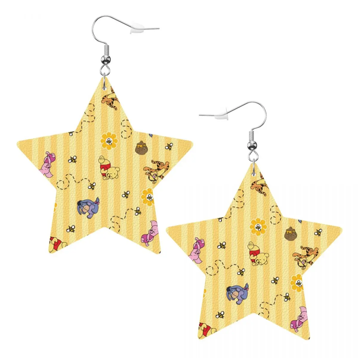 

Custom Winnie The Pooh PVC Leather Earrings Dangle Earrings Jewelry For Women For Wife Mother Gift