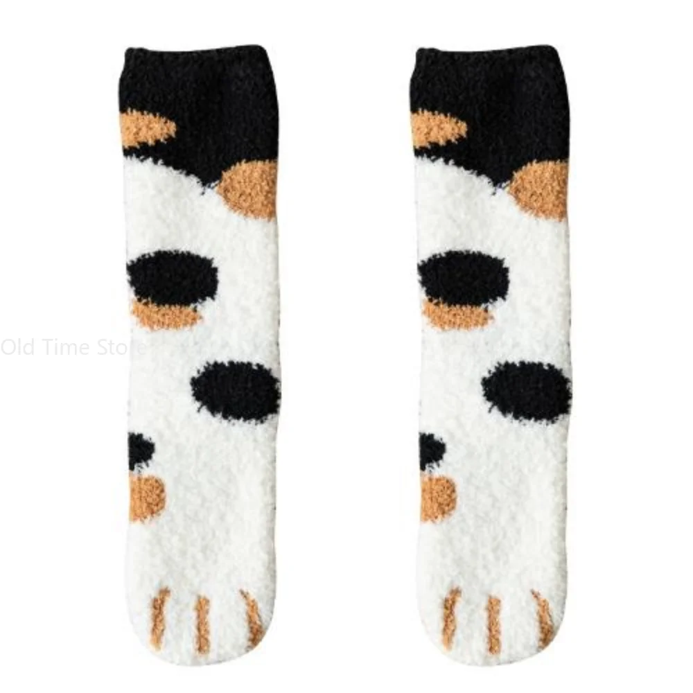 Cozy Mink Velvet Socks Men Women Winter Thicken Warm Pure Color Casual Socks Sleep Bed Floor Home Fluffy Sock Calcetines Hombre