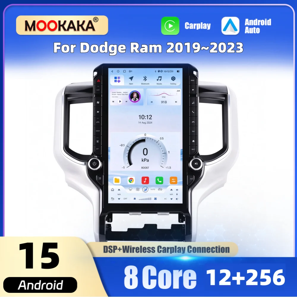 14.8 Inch Car Multimedia Player Android For Dodge Ram 2019 2020 2021 2022 2023 Car Radio GPS Navigation CarPlay Head Unit