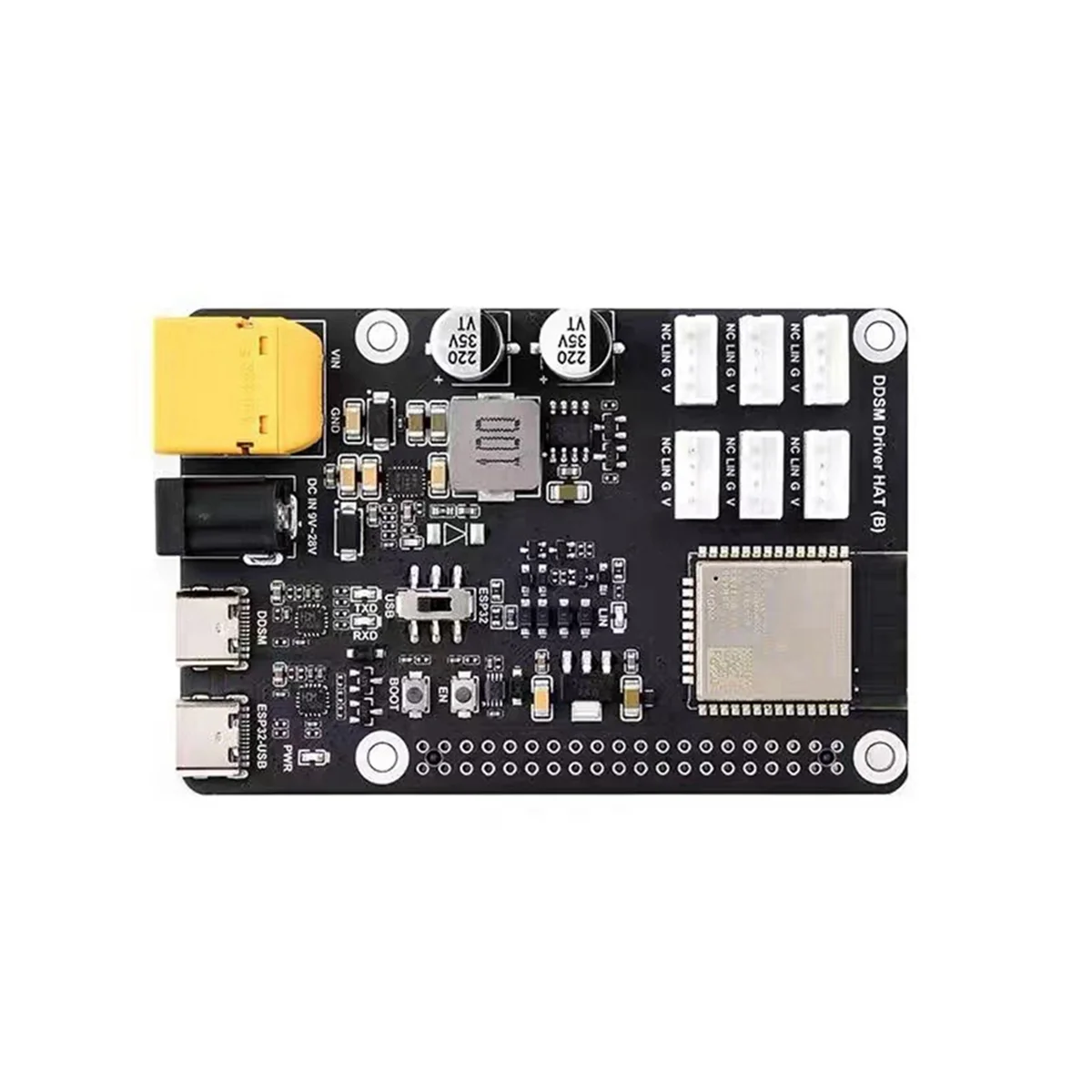 BISMZ ESP32 DDSM Scheda Driver Motore HAT per Raspberry Pi 2.4G WiFi Modulo Wireless per Motori Hub Servo a Azionamento Diretto