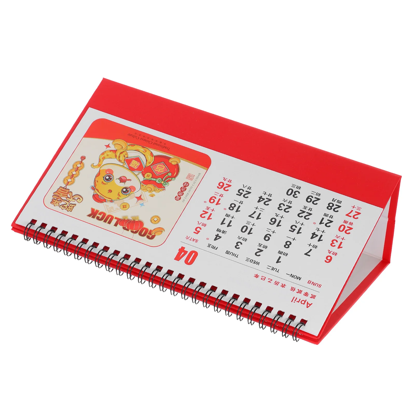 

2025 Desk Calendar Chinese Style Standing Flip Daily Planner Year of The Snake Monthly Desk Organizer New Year Decoration