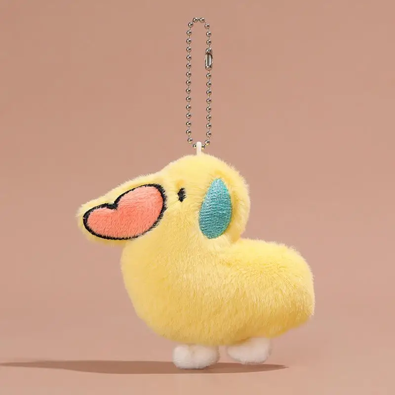 Anime Plush Keychain Cute Squeaking Duck Plush Pendants Hangable Soft Kids Toys Multifunctional Portable Bag Pendants For Bags