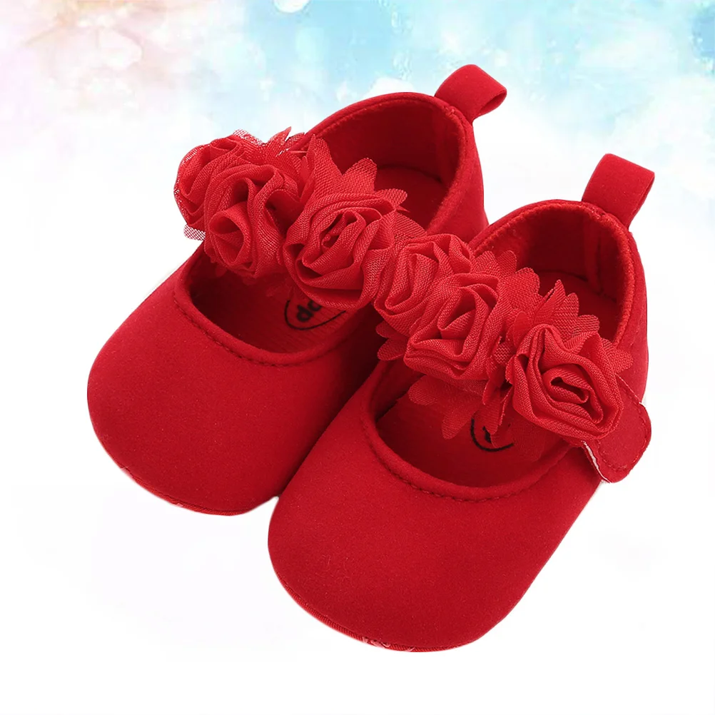 

1Pair Girls Dancing Shoes Red Flat Shoes with Drawstring Strap Fashionable and Comfortable for Ballet and Dance Practice