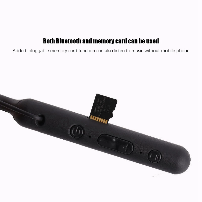 Wireless Bluetooth Headset Sports V5.0 Neck-Mounted Heavy Bass 58 Hours Long Standby For Iphone Samsung Android