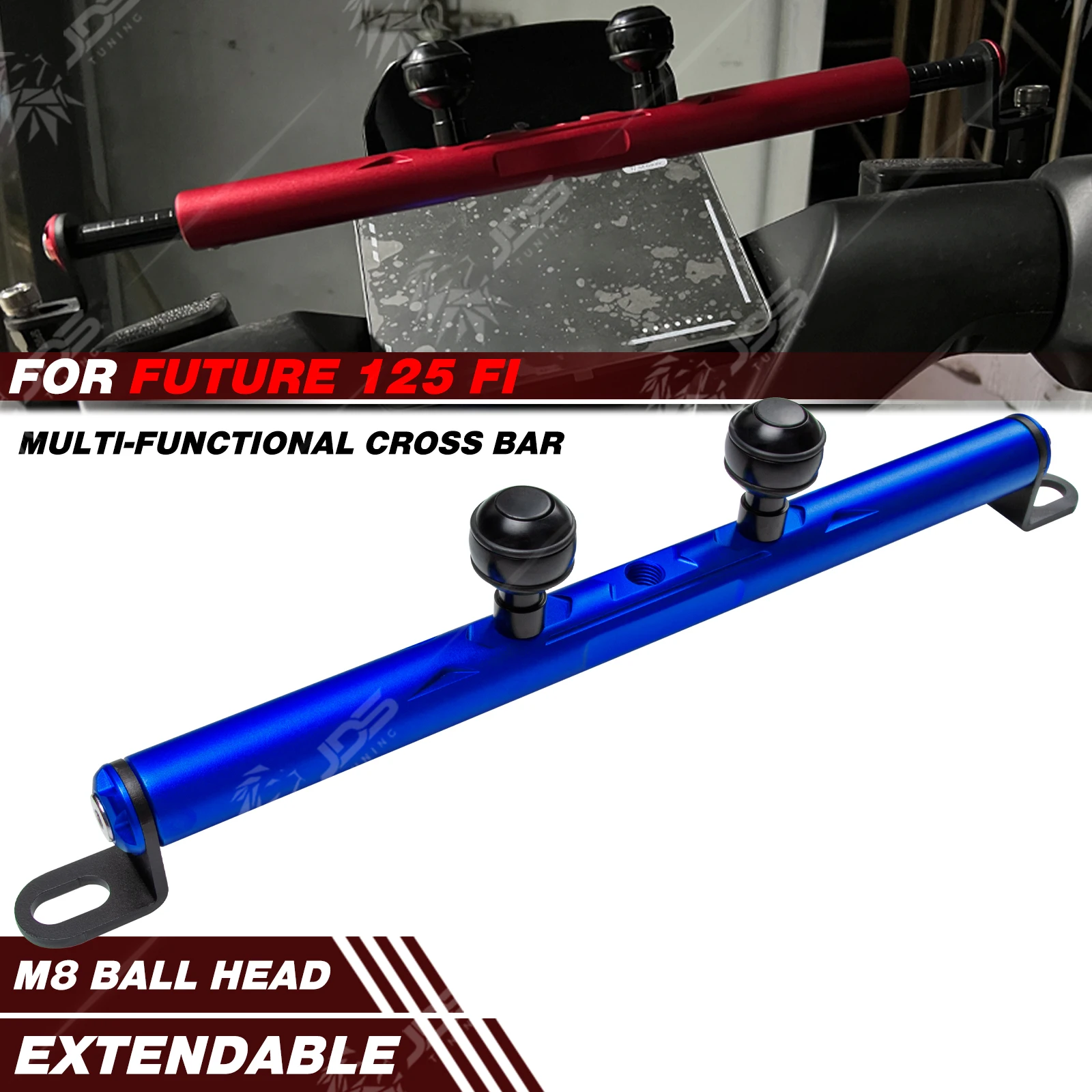 

JDSTUNING For HONDA FUTURE 125 FI Crossbar Balance Beam Multifunction Bar Phone Holder Bracket Accessories Parts
