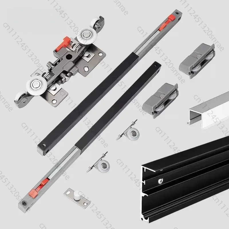 Ghost Door Invisible Track Hanger Hardware Accessories Two-way Buffer Push-pull Translation Door Trackless Wooden Door