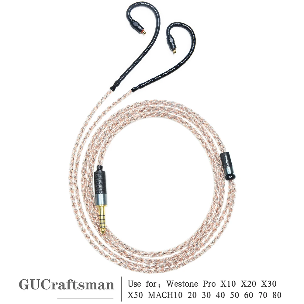 

GUCraftsman 5N OFC Copper+Graphene Earphone Replacement Cables for Westone ProX10 ProX20 ProX30 ProX50 MACH10 20 30 50 60 70 80