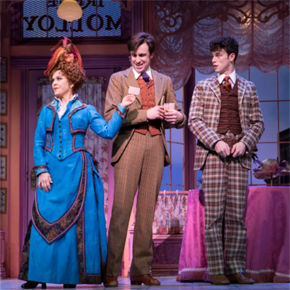 Musical Hello Dolly Dolly Levi Cosplay Kostüm Damen Blaues Edwardianisches Viktorianisches Kleid Broadway-Theater-Kleid