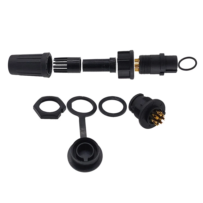 Waterproof connector plastic  plug socket IP67  PY07 Z108 butt connector 2pin 3pin 4pin 5pin 6pin 7pin 8pins