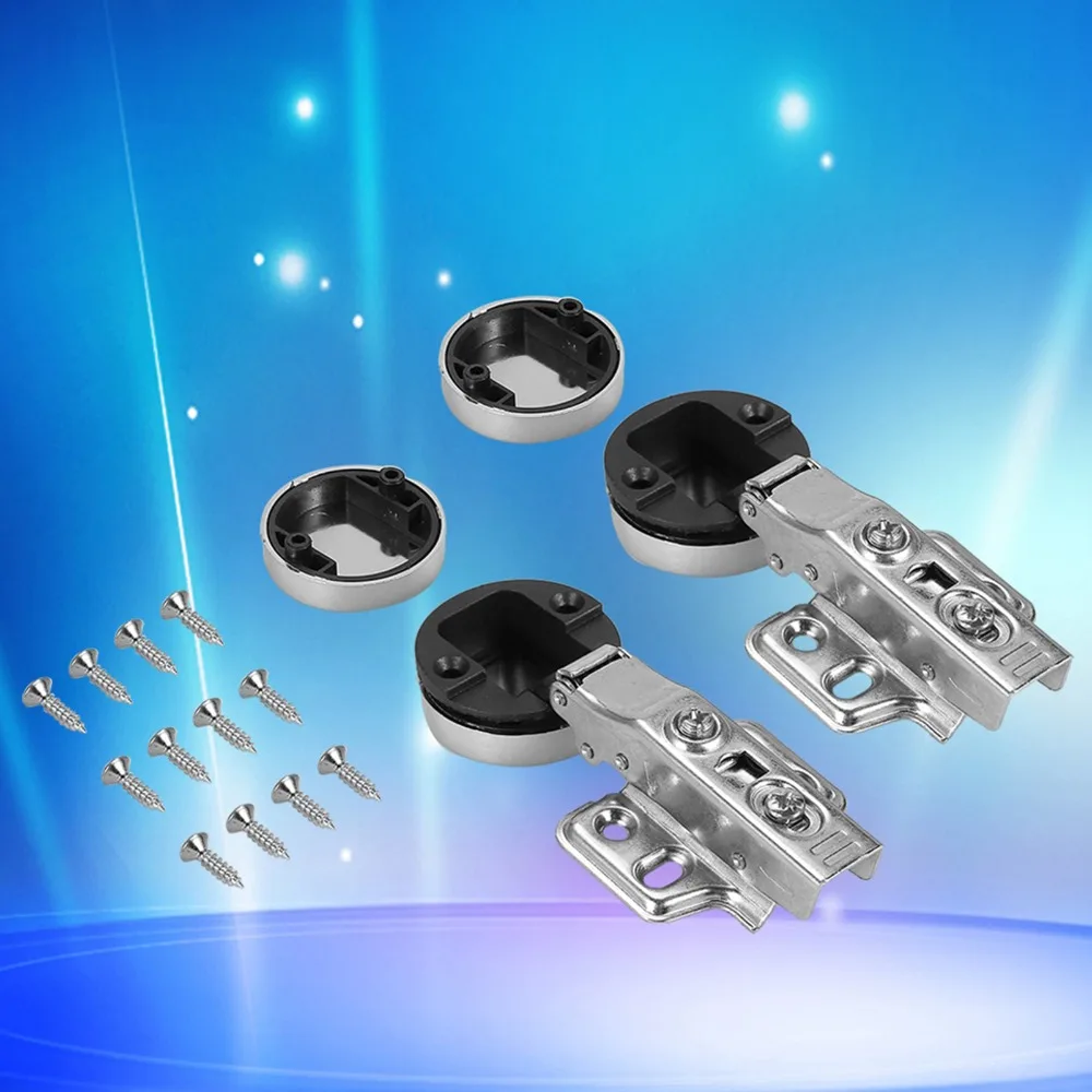 Wardrobe Door Adjustable Cabinet Hinge Iron Heavy Duty Door Hinge 35mm Hole Concealed Hinge Indoor Use