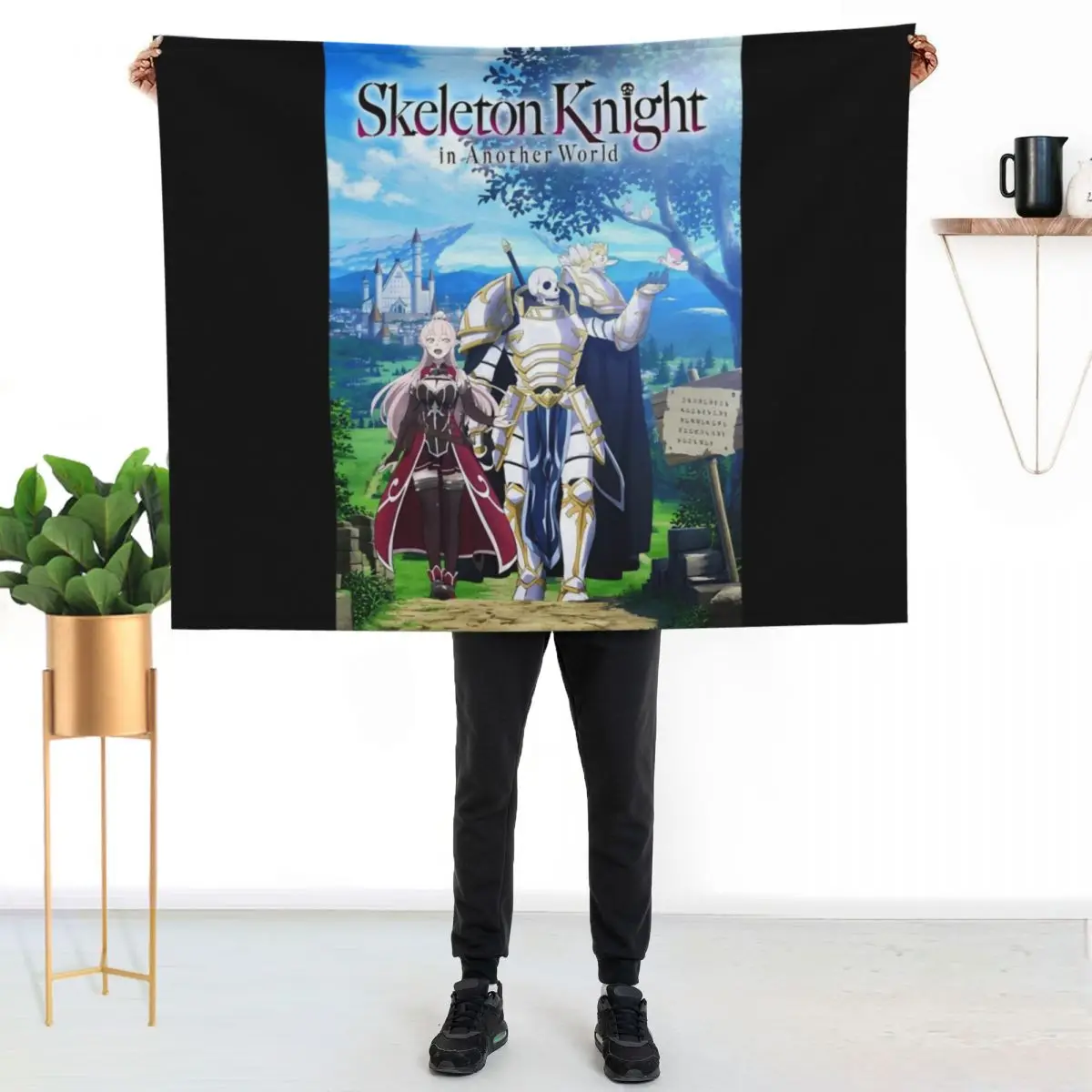 Skeleton Knight in Another World. Throw Blanket Luxury St Nap Single Heavy Bed Fashionable Soft Big Blankets