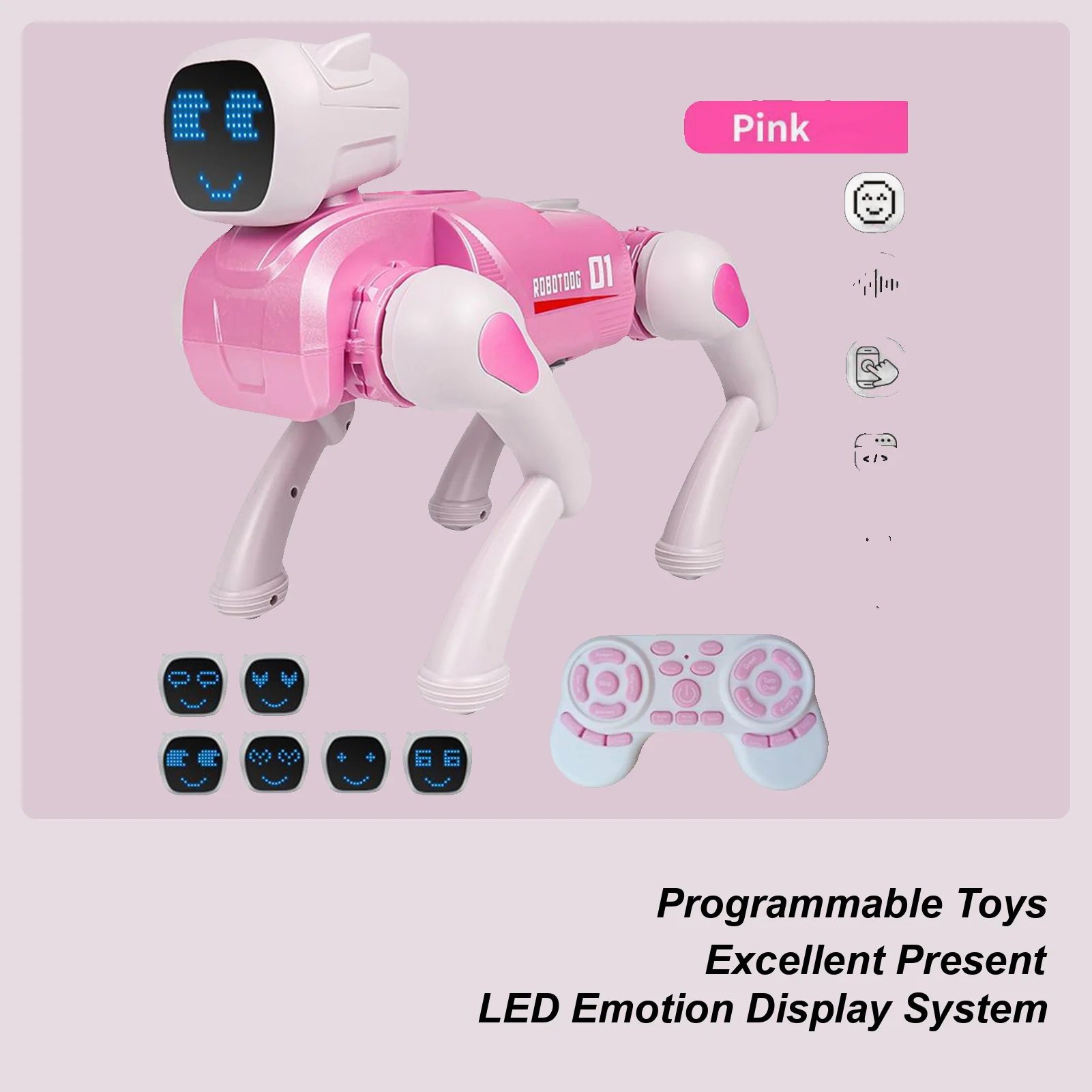 Robot Intelligent chien voix réaliste jouets éducatifs Intelligent marche Robot chiens animaux de compagnie pour enfants filles maison voyage intérieur