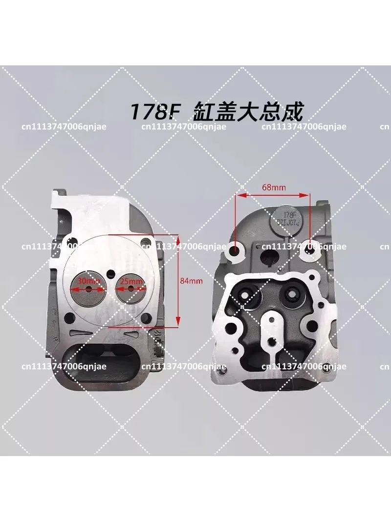Air-Cooled Diesel Engine Cylinder Head Assembly for 170F 178 186 188FB192 Micro-Tiller Parts