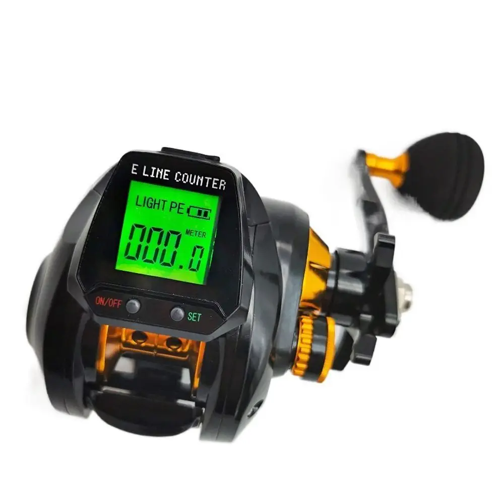 

Hook Reminder Digital Fishing Baitcasting Reel Large Display Line Counter Electric Counting Fishing Reel Big Led Screen