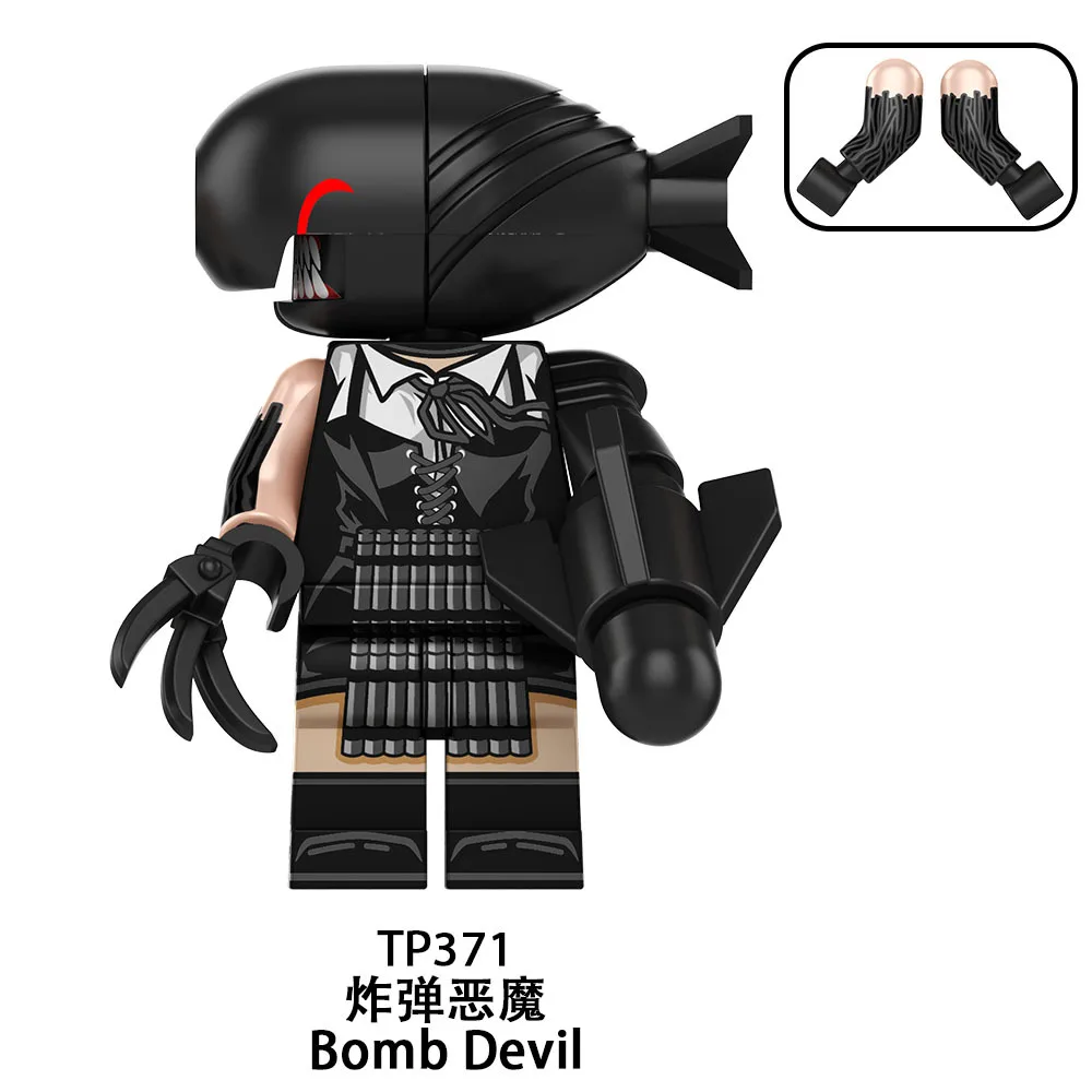 1046 tronçonneuses homme Denji Pochita Makima puissance films Anime blocs de construction Mini figurines d'action briques bricolage jouets cadeaux pour les enfants