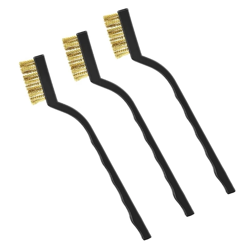 3D Printer Cleaner Tool Copper / Steel/ Nylon Wire Brushes Set for Nozzle Block Hotend Cleaning Hot Bed Clean 12cm