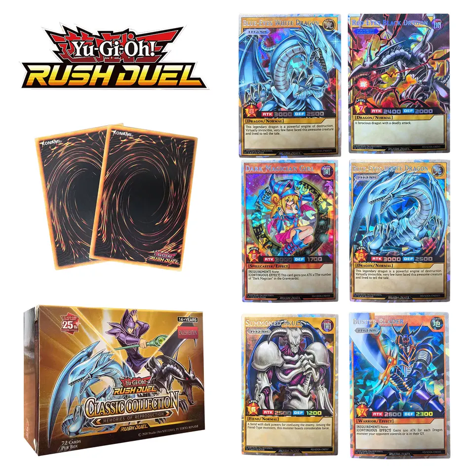 DIY 72Pcs New YU GI OH RUSH DUEL Cards Classical Duel Monster Collection Red&Blue eyes yugioh shiny Holographic Cards in English - AliExpress 26 DIY 72Pcs New YU GI OH RUSH DUEL Cards Classical Duel Monster Collection Red&Blue eyes yugioh shiny Holographic Cards in English - AliExpress 26