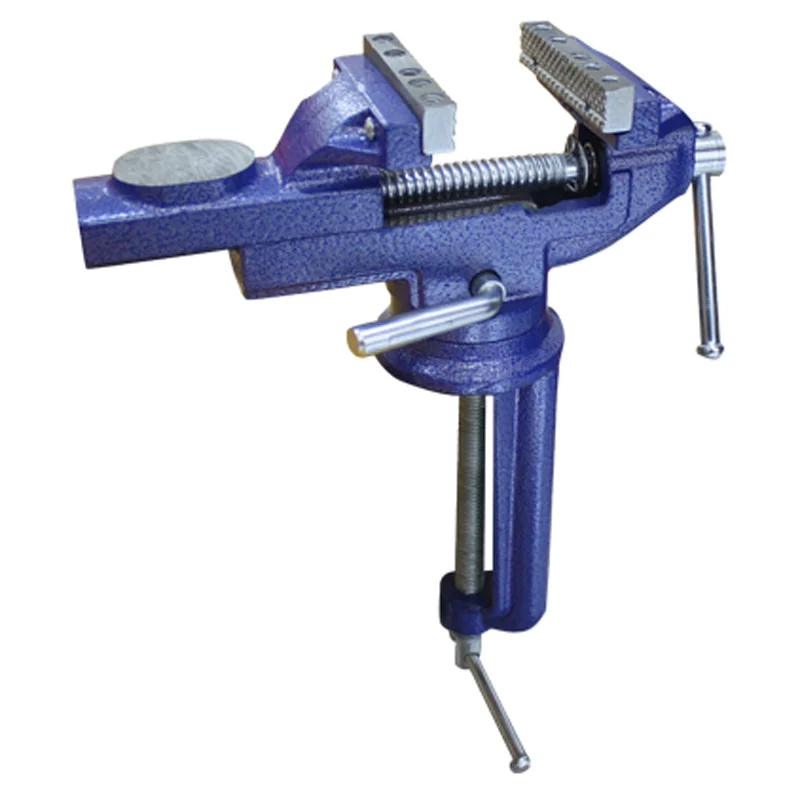 75mm Width 360 Degree Swivel Multifunctional Heavy Duty Clamp with Clamping Post Holes for Cast Iron Table Upgraded Bench Vise