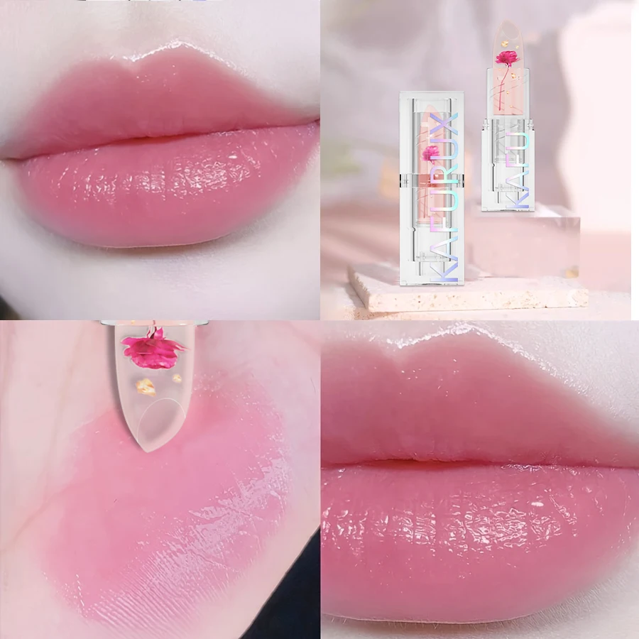 Température gelée couleur changeante paillettes rouge à lèvres hydratant teinte pour les lèvres maquillage rose Sexy baume à lèvres soin des lèvres maquillage pour les femmes