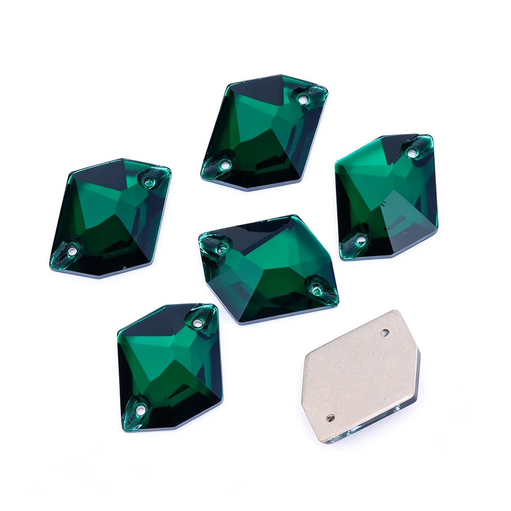 YANRUO 3265 Cosmic Emerald Crystals Sew on Vestido Flatback Rhinestones Sewing Stones Crystals Diamond Garment DIY Strass