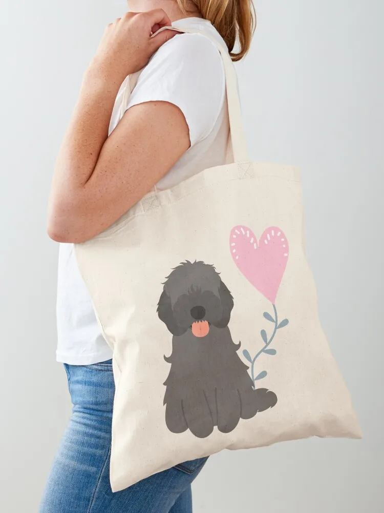 

Love Black Cockapoo Cavapoo Cavoodle Tote Bag foldable reusable bag bag luxury women Canvas stote Shopper