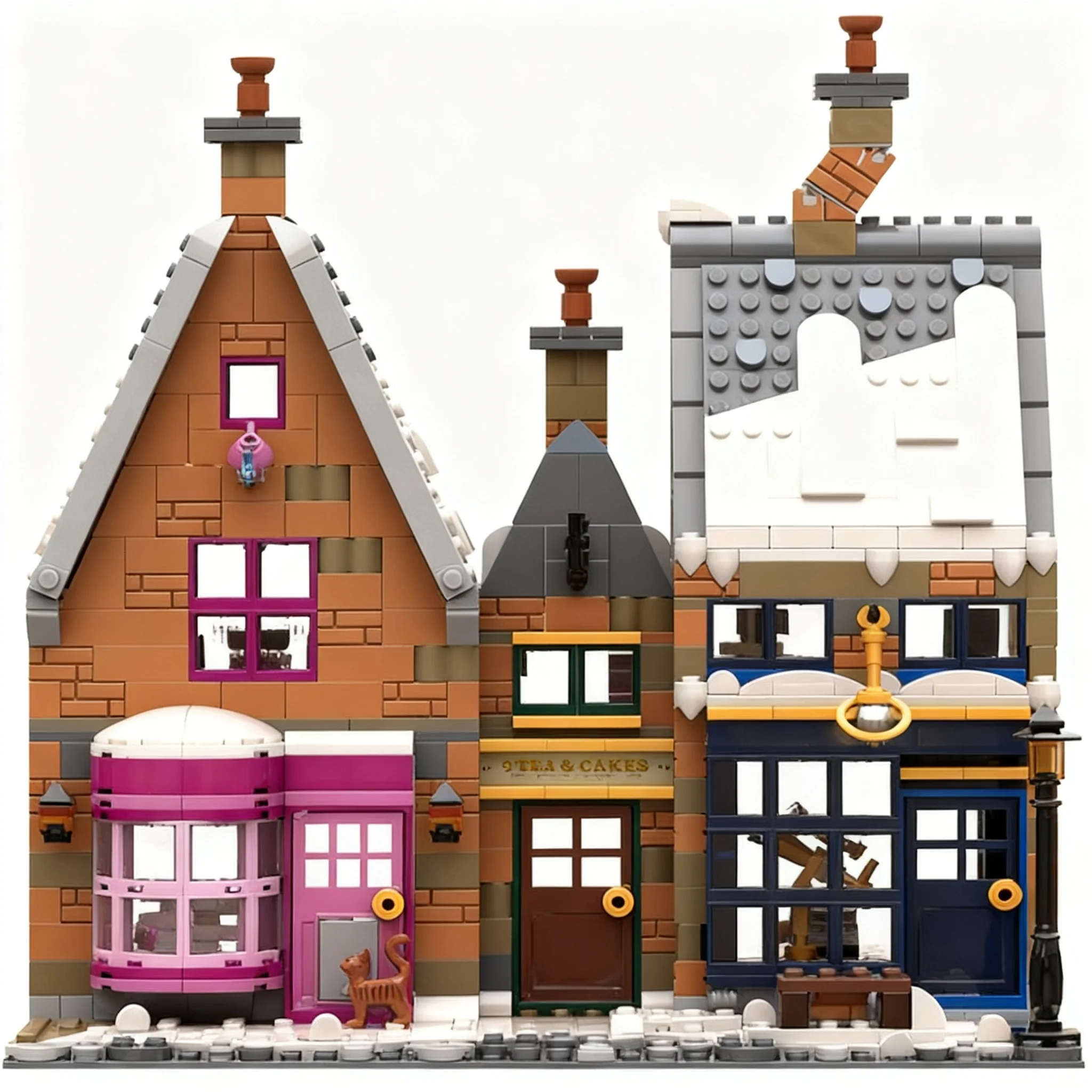 1086pcs MOC Harry Madam Puddifoot's Tea Shop Tomes & Scrolls Wiseacres Wizarding Equipment Model Building Blocks Christmas Gift